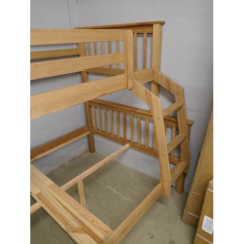 1582 - Pine bunk beds, single top bunk and three quarter bottom bunk * This lot is subject to VAT