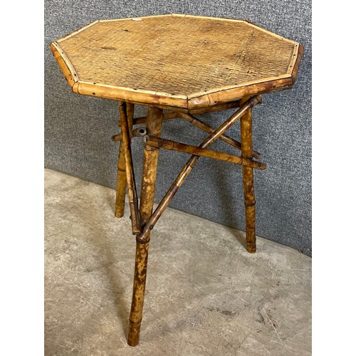 156A - A Victorian bamboo octagonal occasional table