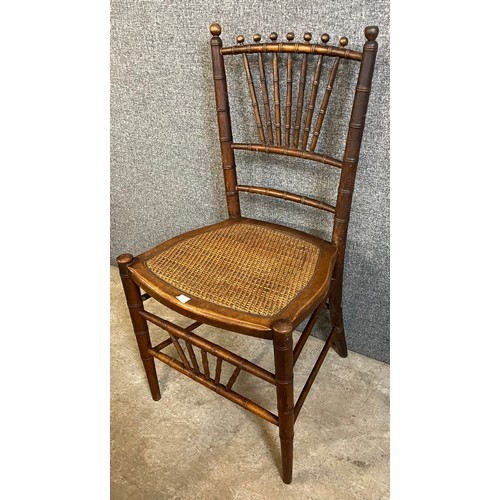 156C - An Arts and Crafts faux bamboo side chair