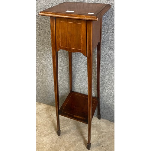 164 - An Edward VII inlaid mahogany jardiniere stand