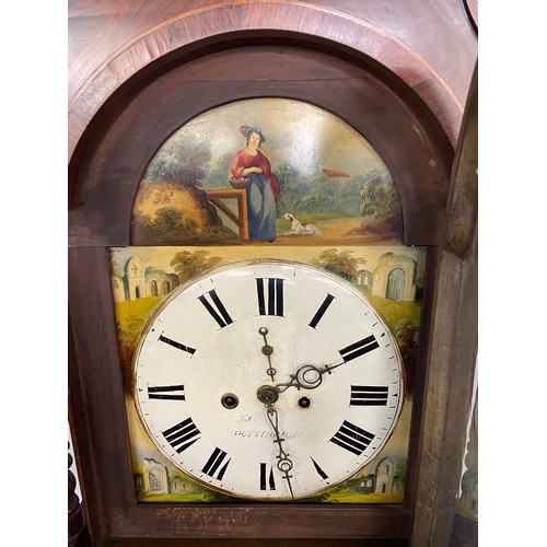 117 - A George III inlaid oak 8-day longcase clock