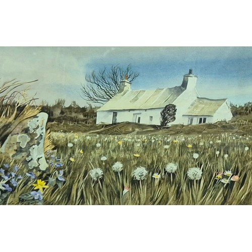 8 - John Rogers (b.1939), rural cottage landscape, watercolour, signed lower left, 26 x 40cms, framed