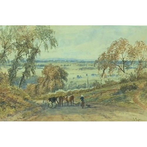 6 - John Syer (1815-1855), Alderley Edge, Cheshire, watercolour, signed lower right, 31 x 50cms, framed