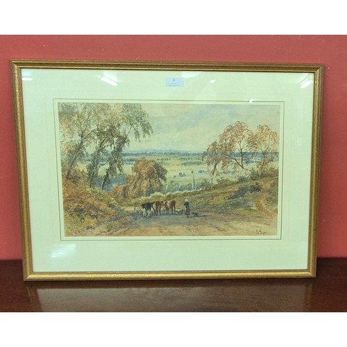 6 - John Syer (1815-1855), Alderley Edge, Cheshire, watercolour, signed lower right, 31 x 50cms, framed