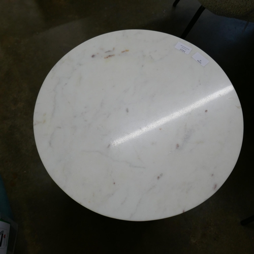 1334 - A marble and steel lamp table  *This lot is subject to VAT