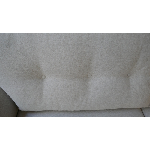 1361 - A linen upholstered three seater sofa RRP £1199
