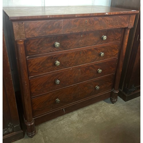 100 - A Victorian Scottish mahogany chest of drawers