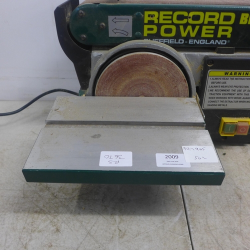 2009 - A Record power BDS150 240v belt and disk sander linisher