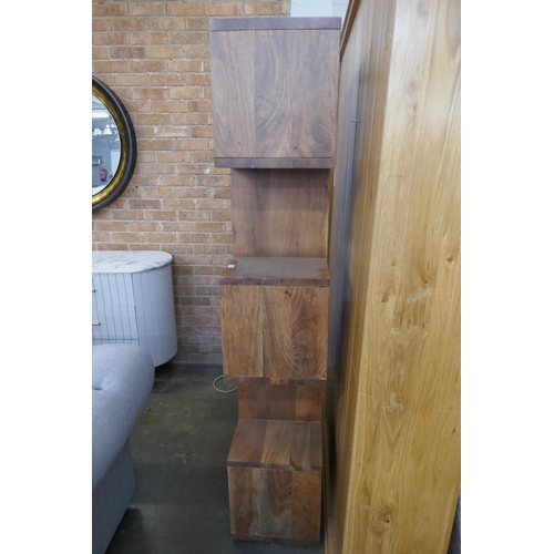 1463 - A hardwood cube shelving unit  *This lot is subject to VAT