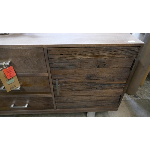 1469 - A railway sleeper two door three drawer sideboard  *This lot is subject to VAT