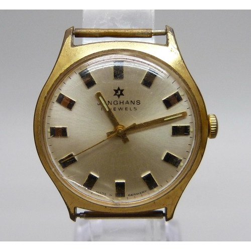 1031 - A German made manual wind Junghans 17 jewel wristwatch, 33mm case, (small crack in the watch glass)