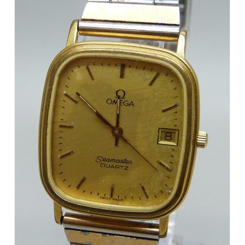 1036 - An Omega Seamaster Quartz date wristwatch