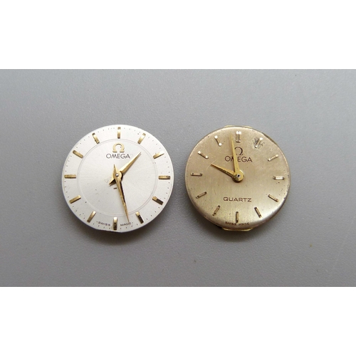 1055 - Two Omega wristwatch movements