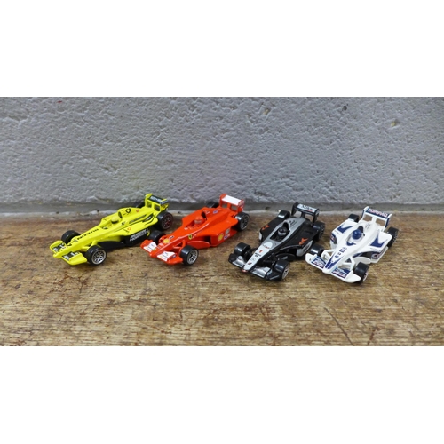 1086 - Two boxed model vehicles, Solido Citroen and a Ford Thunderbird James Bond 007 and a collection of r... 