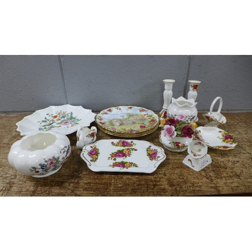 1089 - A collection of Royal Albert china including Old Country Roses and Aynsley china **PLEASE NOTE THIS ... 