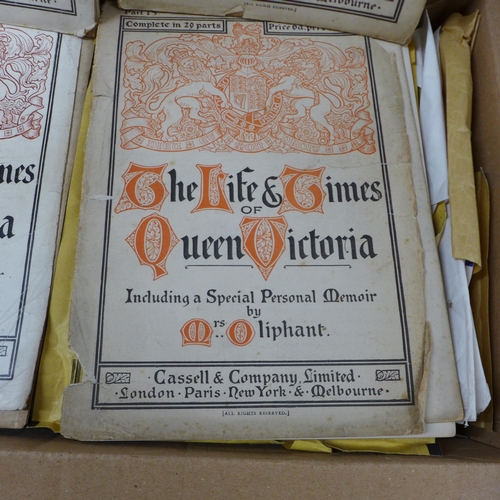 1122 - The Life and Times of Queen Victoria weekly publications **PLEASE NOTE THIS LOT IS NOT ELIGIBLE FOR ... 