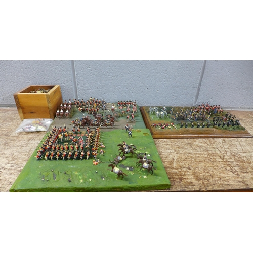 1124 - War gaming Napoleonic re-enactment boards, some loose **PLEASE NOTE THIS LOT IS NOT ELIGIBLE FOR IN-... 