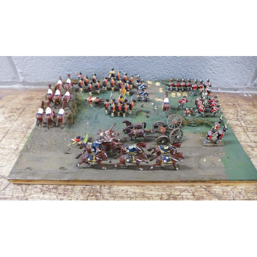 1124 - War gaming Napoleonic re-enactment boards, some loose **PLEASE NOTE THIS LOT IS NOT ELIGIBLE FOR IN-... 