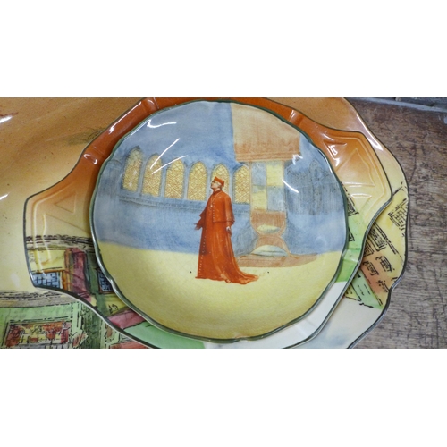 1129 - Royal Doulton Series Ware china, other early 20th Century china and a metal dish **PLEASE NOTE THIS ... 