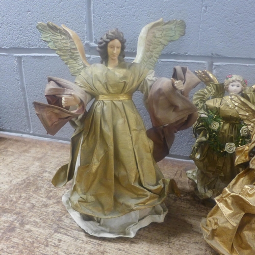 1147 - Seven Clothtique original models of angels, an Italian 'Gloria' angel and a crystal angel **PLEASE N... 