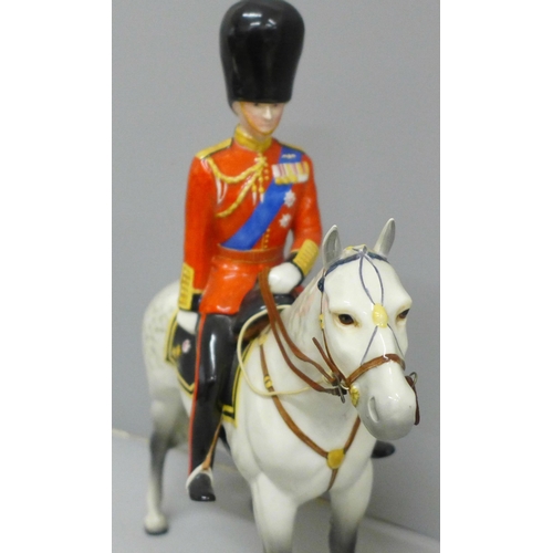 612 - A Beswick His Royal Highness Duke of Edinburgh mounted on Alamein, Trooping The Colour, 1957
