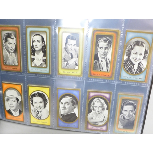 652 - An album of movie related cigarette cards including Wills, Players, Carreras