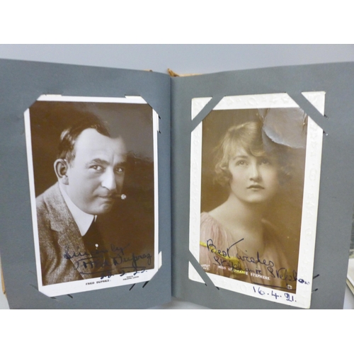 655 - An album containing autographs of famous actors and actresses circa 1920s, together with a collectio... 