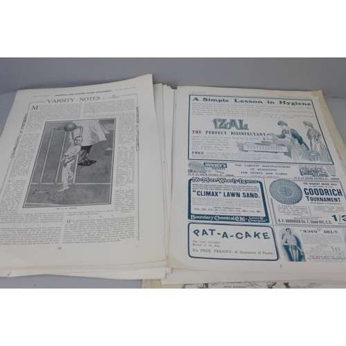 663A - Golf selection, including prints & newspapers (20); 1894 Daily Graphic, 1900s Tatler covers, Elah tr... 