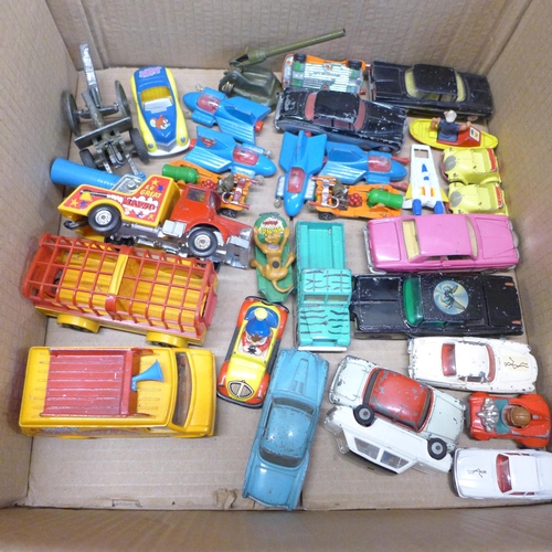664 - A collection of die-cast model vehicles, mainly Corgi, including TV characters