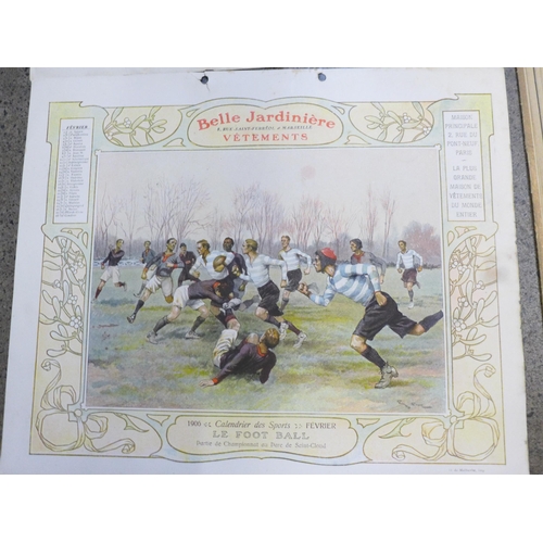 676 - Rugby, selection, including prints (6), 1894 Rosslyn Park, 1906 Racing 92; scarce trade cards (10), ... 