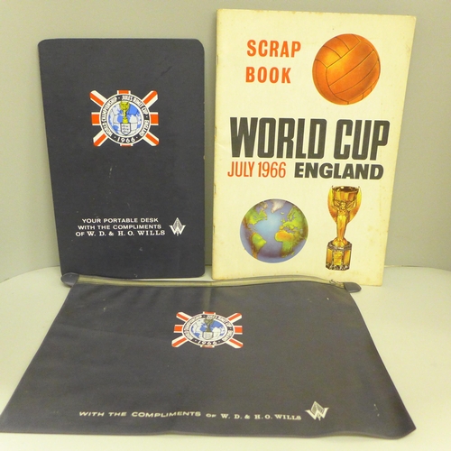 691 - Football 1966 World Cup, including wallet & portable desk (given to referees & linesmen); unused Wil... 