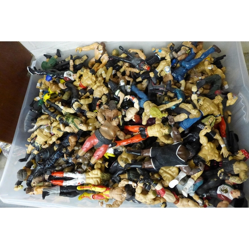 709 - Approximately 172 WWE wrestling figures including early editions