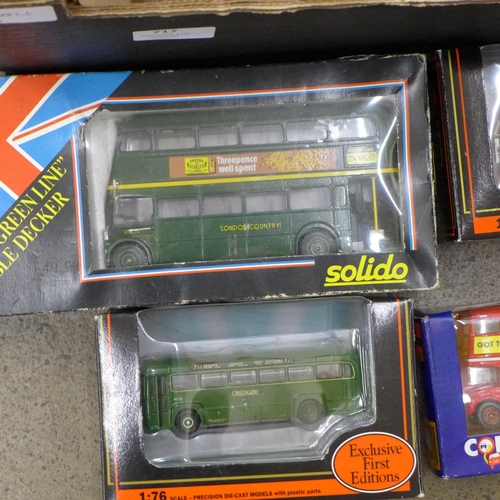717 - Corgi, Solido and other die-cast model vehicles, all boxed including Solido Green Line double decker