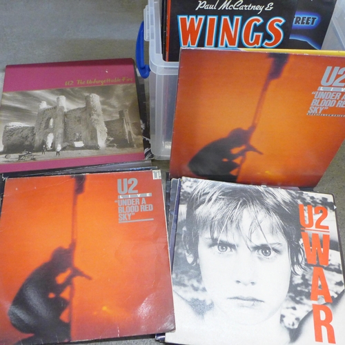 742 - 1970s/1980s LP records, Paul McCartney, Meat Loaf, John Lennon, etc., including duplicates