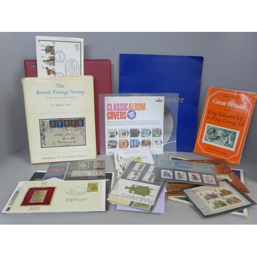748 - A box of Great Britain stamps, covers, catalogues, etc., the face value of the mint stamps alone exc... 