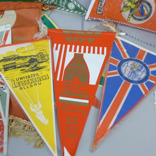 750 - Football pennants, clubs & international sides, including 1966 World Cup, (27)