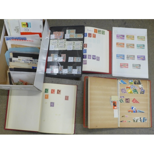 754 - A box of stamps, covers, etc.