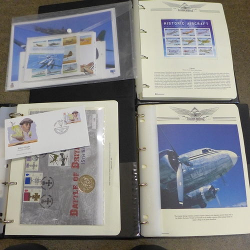 756 - Three albums of Aviation Heritage First Day Covers and coin covers