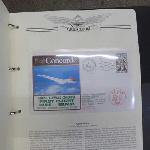 756 - Three albums of Aviation Heritage First Day Covers and coin covers