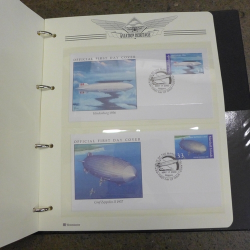 756 - Three albums of Aviation Heritage First Day Covers and coin covers