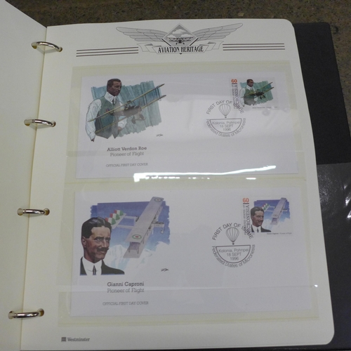 756 - Three albums of Aviation Heritage First Day Covers and coin covers