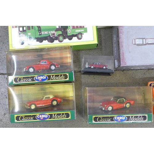 783 - A collection of model vehicles including Corgi Sherman tank D-Day Anniversary, limited edition Green... 