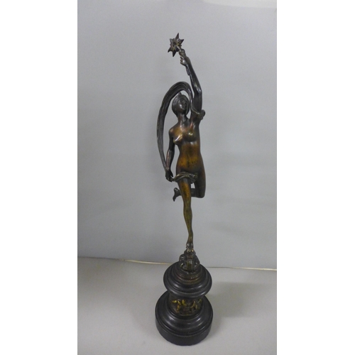 798 - A bronze sculpture, Fortuna, 40cm