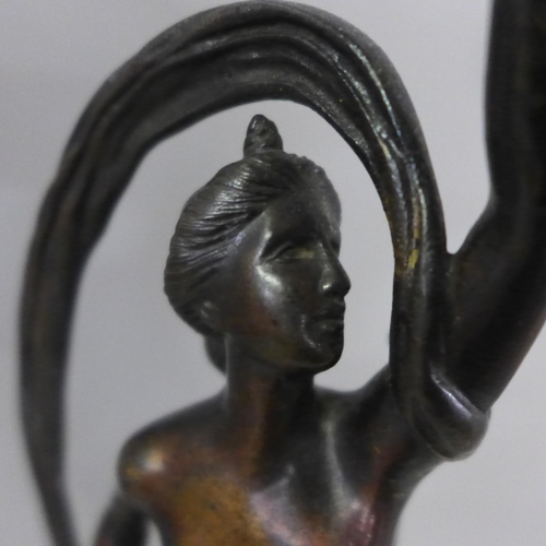 798 - A bronze sculpture, Fortuna, 40cm