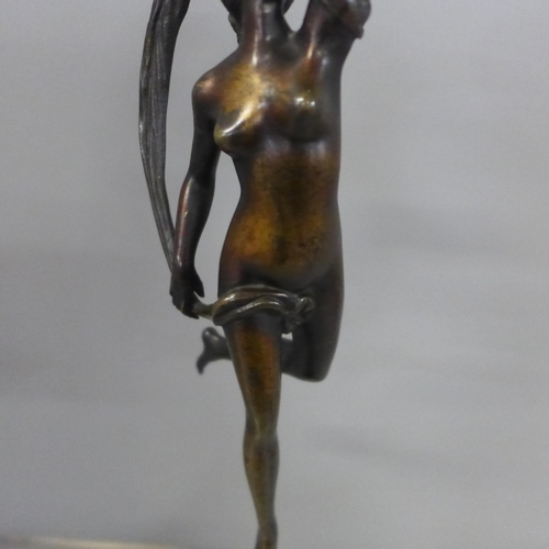 798 - A bronze sculpture, Fortuna, 40cm