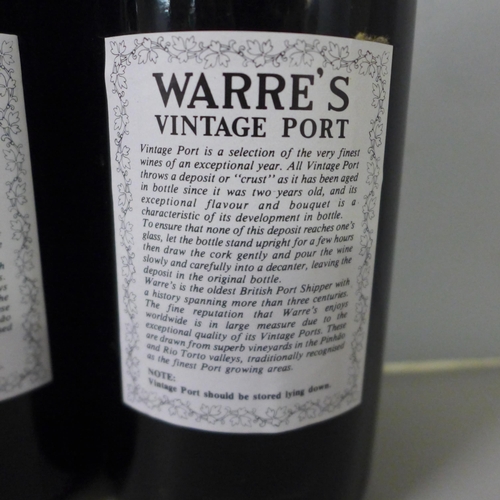 799 - Four bottles of 1983 Warre's vintage port **PLEASE NOTE THIS LOT IS NOT ELIGIBLE FOR IN-HOUSE POSTIN... 