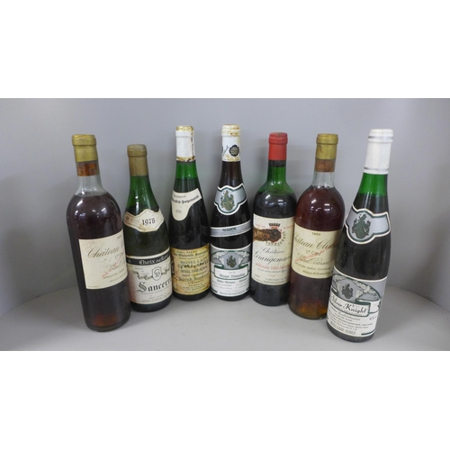 803 - Seven bottles of 1970s and later wines including 1970 Chateau Climens **PLEASE NOTE THIS LOT IS NOT ... 