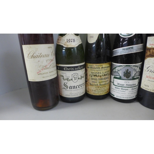 803 - Seven bottles of 1970s and later wines including 1970 Chateau Climens **PLEASE NOTE THIS LOT IS NOT ... 