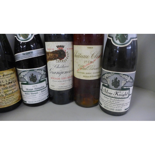 803 - Seven bottles of 1970s and later wines including 1970 Chateau Climens **PLEASE NOTE THIS LOT IS NOT ... 