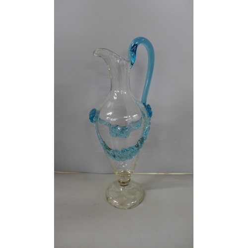 804 - A Venetian claret jug, wine glass and one other crystal decanter **PLEASE NOTE THIS LOT IS NOT ELIGI... 